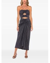 JBQ - Montauk Cut-Out Ruched Midi Dress - Lyst