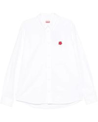KENZO - Overhemd Met Logopatch - Lyst