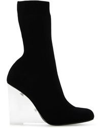 McQueen - Shard Transparent Heel Sock Boots - Lyst