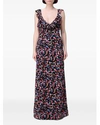 Mar De Margaritas - Cecilia Floral-Print Ruffled Maxi Dress - Lyst