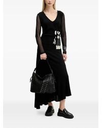 Desigual - Robe Asymétrique À Imprimé Graphique Et Manches Transparentes - Lyst