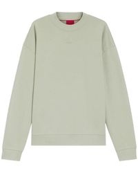 HUGO - Sweater Met Logo-Reliëf En Verlaagde Schouders - Lyst