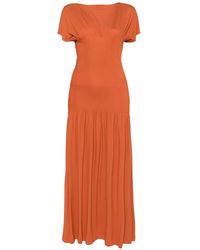 TOTEME - Pleated Jersey Maxi Dress - Lyst