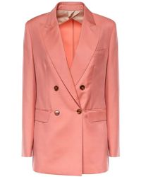 Max Mara - Double-Breasted Peak-Lapel Blazer - Lyst
