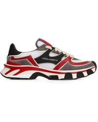 Dolce & Gabbana - Panelled Mesh-Detail Low-Top Sneakers - Lyst