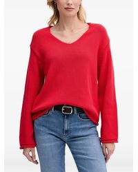 Mos Mosh - Mmbine V-Neck Dropped-Shoulder Sweater - Lyst