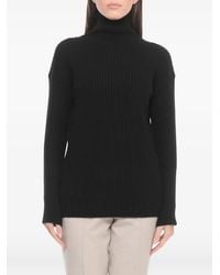 Antonelli - Roll Neck Ribbed Sweater - Lyst