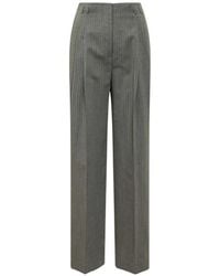 Alberta Ferretti - Pinstripe-Pattern Tailored Trousers - Lyst