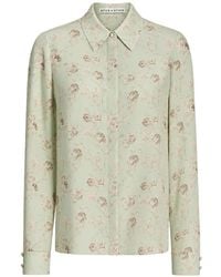 Alice + Olivia - Floral-Print Silk-Blend Blouse - Lyst