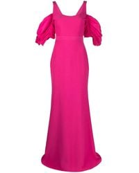 McQueen - Off-Shoulder Long Gown - Lyst