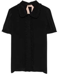 N°21 - Blusa Con Ribete De Volantes - Lyst
