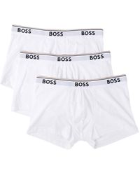 BOSS - Pack-of-three Logo-waistband Boxer Briefs - Lyst