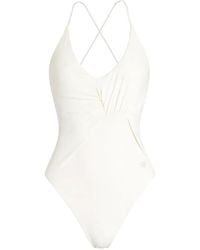 Blumarine - Maillot De Bain À Bretelles Croisées Et Détail Torsadé - Lyst
