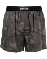 Tom Ford Boxershorts Met Camouflageprint - Groen