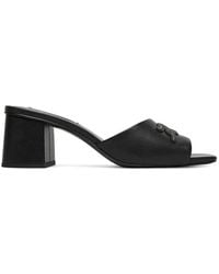 KARL LAGERFELD - Logo-Patch Leather Sandals - Lyst
