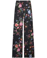 Liu Jo - Pantalon Droit À Fleurs - Lyst