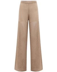 Blugirl Blumarine - Open-Knit Wide-Leg Trousers - Lyst