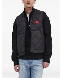 HUGO - Half-Zip Logo-Patch Sweatshirt - Lyst