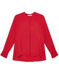 Maliparmi - Chemise À Col V En Crêpe - Lyst