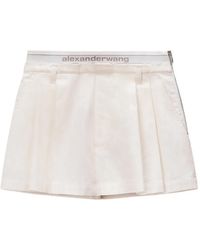 Alexander Wang - Short À Taille Haute Élastique Et Logo - Lyst
