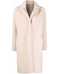 Liska - Single-Breasted Shearling Coat - Lyst