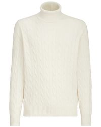 Brunello Cucinelli - Cashmere Cable-Knit Turtleneck Sweater - Lyst