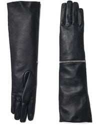 Peserico - Long Leather Zip-Detail Gloves - Lyst