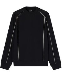ARMANI EXCHANGE - Trui Met Ronde Hals En Afwerking - Lyst