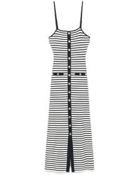 Maje - Striped Midi Dress - Lyst