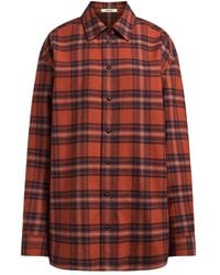 12 STOREEZ - Flannel Plaid Shirt - Lyst