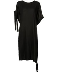 Y's Yohji Yamamoto - Robe Mi-Longue À Boutonnière - Lyst