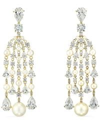 Anabela Chan - Diamond Pearl Raindrop ピアス 18kイエローゴールドヴェルメイユ - Lyst