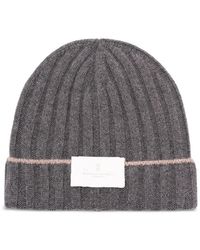 Brunello Cucinelli - Bonnet En Maille À Design Côtelé - Lyst