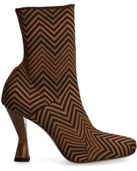 Missoni - Stivali Con Motivo A Zigzag - Lyst