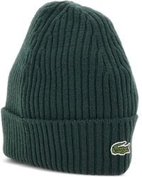 Lacoste - リブニット ビーニー - Lyst