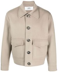 Ami Paris - Pointed-collar Buttoned Jacket - Lyst
