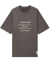 Alpha Industries - Graphic-Print Crew-Neck T-Shirt - Lyst