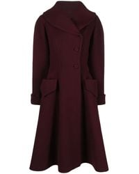 Moschino - A-Line Double-Breasted Coat - Lyst