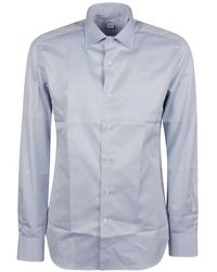 Orian - Camisa De Algodón Con Cuello Italiano - Lyst