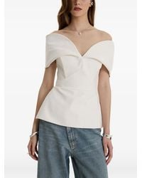 MOOS STUDIO - Denim Muse Off-Shoulder Top - Lyst