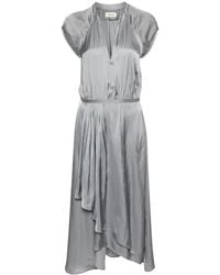 Zadig & Voltaire - Randall Satin Midi Dress - Lyst