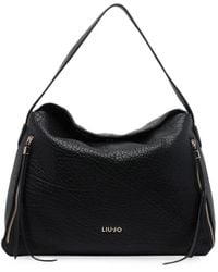 Liu Jo - Grained-Effect Logo-Plaque Tote Bag - Lyst