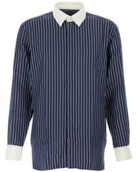 Tom Ford - Striped Embroidered Silk Shirt - Lyst