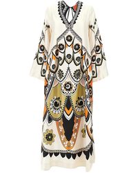 La DoubleJ - Twin Flame Graphic-Print Maxi Dress - Lyst