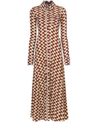 Proenza Schouler - Abstract-pattern Shirt Dress - Lyst