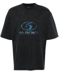 Balenciaga - Katoenen T-shirt Met Logoprint - Lyst