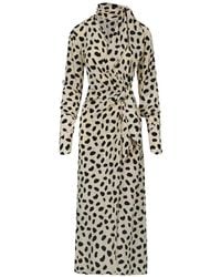 Johanna Ortiz - Ollantay Animal-Print V-Neck Midi Dress - Lyst