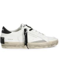 Crime London - Sk8 Deluxe Distressed-Effect Sneakers - Lyst