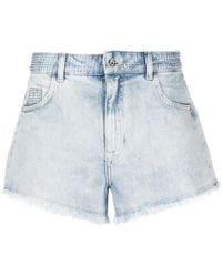 Patrizia Pepe - Jeans-Shorts Mit Kristallen - Lyst