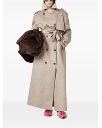GIUSEPPE DI MORABITO - Double-Breasted Belted Coat - Lyst